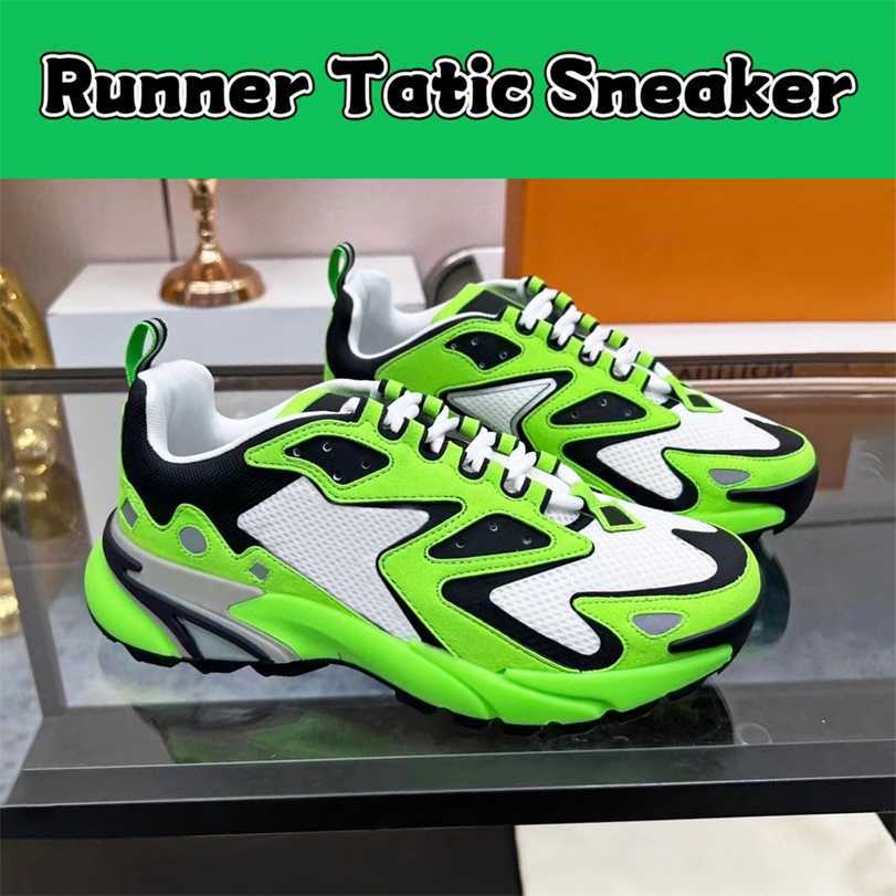 

2023 Luxury Runner Tatic Sneaker casual shoes cool grey white black green multi Mens Breathable Mesh Stylish Look Classic men designer sneakers Comfortable Sole, Black grey