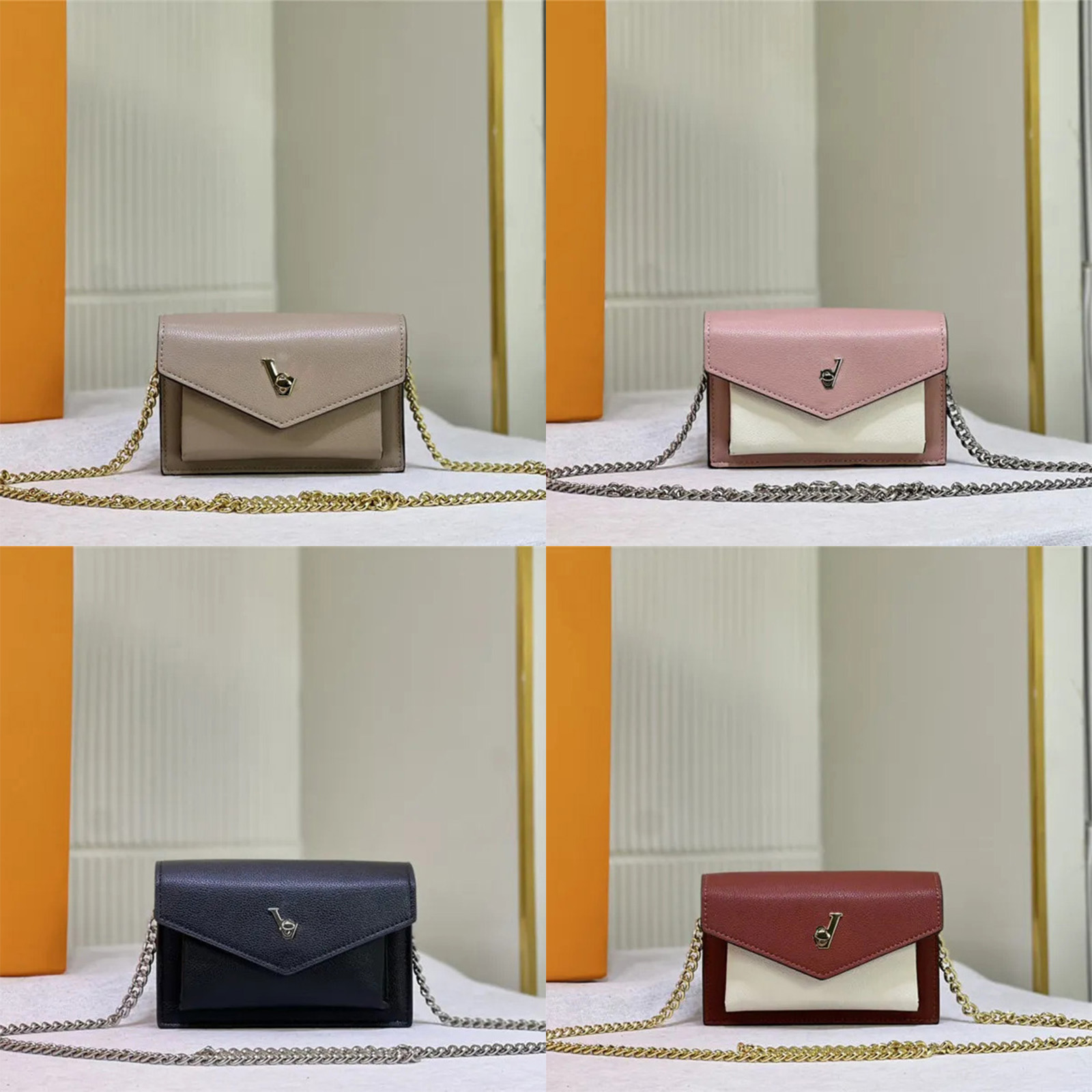 

chain Shoulder Bags Designer bags handbag Classic lock flap shoulder bag lady small square crossbody Luxury leather hand chain bag women handbags purses