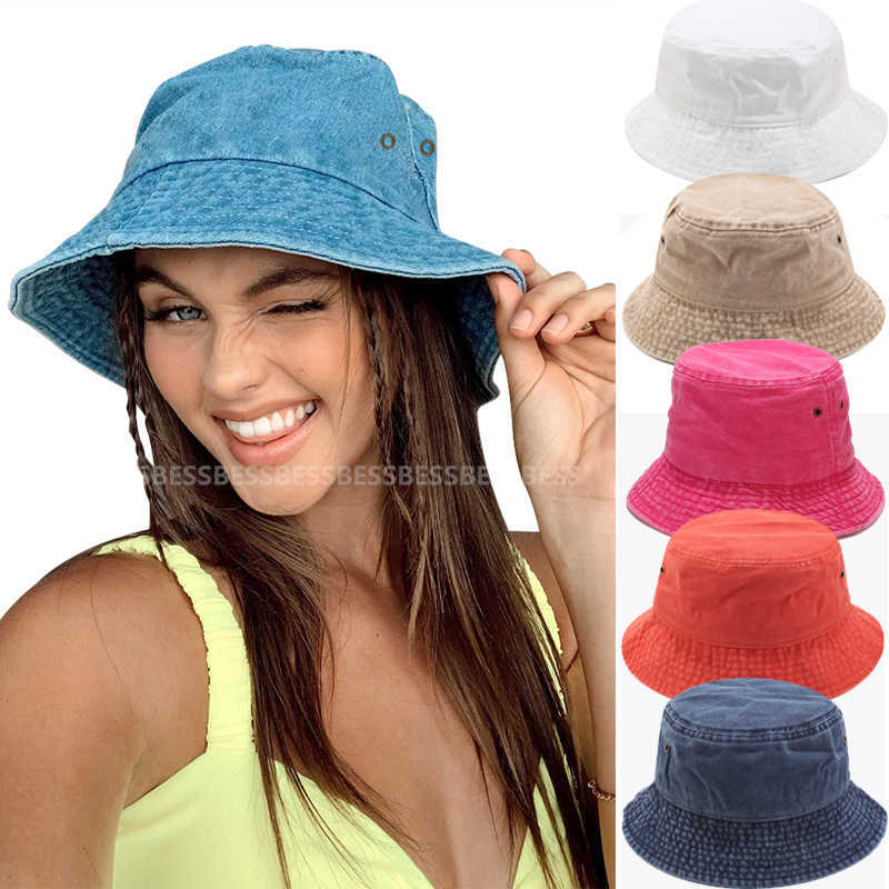 

HBP Unisex Wide Brim Hats New Cotton Bucket Hats Women Summer Sunscreen Panama Hat Men Pure Color Sunbonnet Visors Outdoor Fisherman Hat Beh Cap P230327, Light blue
