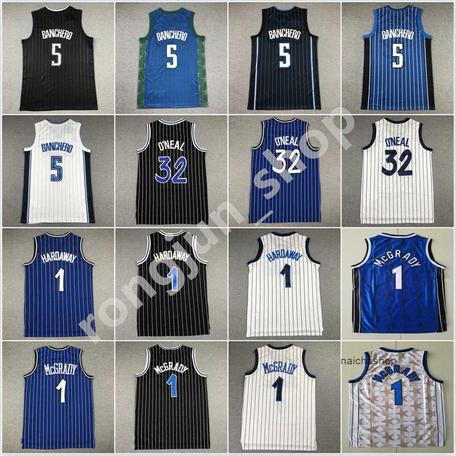 

2022-23 1 Basketball Jersey Tracy McGrady Penny Hardaway Paolo 5 Banchero Stitched Embroidery Blue White Black Mens Shirts, Color