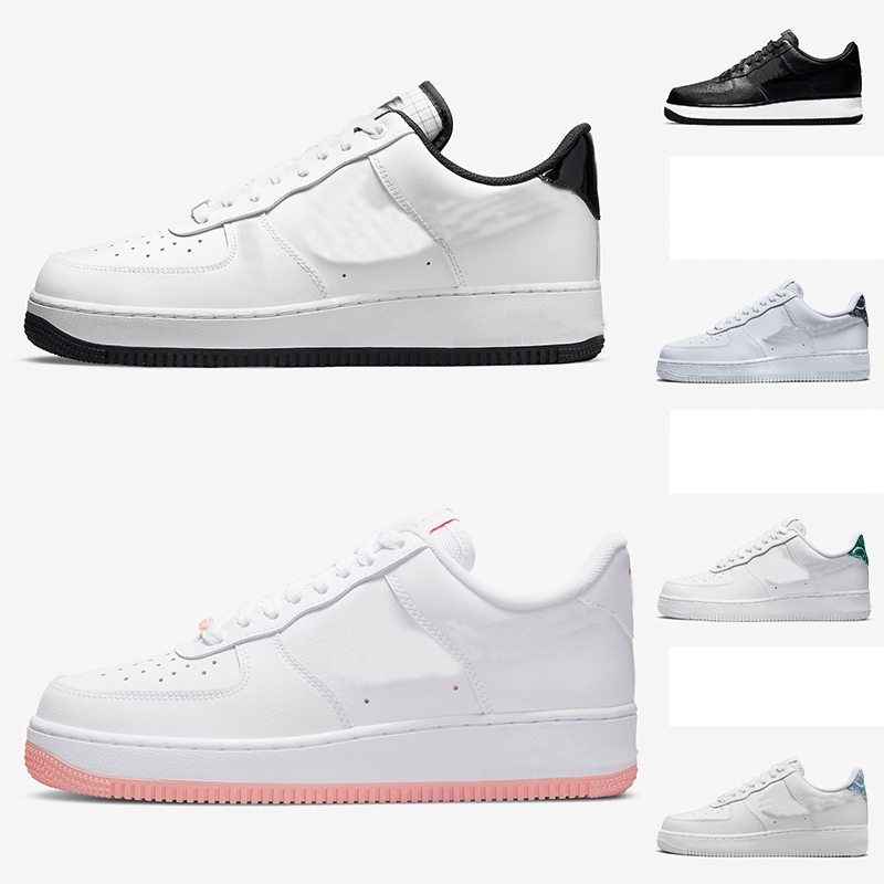 

mens 1 running shoes one for men women platform sneakers Classic White Black Spruce Aura Washed Coral Glacier Arctic Punch Flax trainers outdoor sports 36-45 354, 15