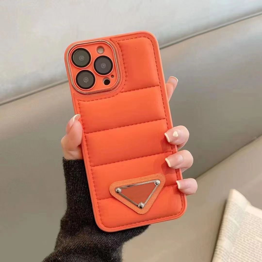 

Designer Phone Cases For iPhone 14 13 12 11 Pro Max 14Pro 14Plus Black Leather Back Shell Fashion Down Jacket Airbag Protection Mobile Cellphone Cover case 033001, Customized(please consult me)