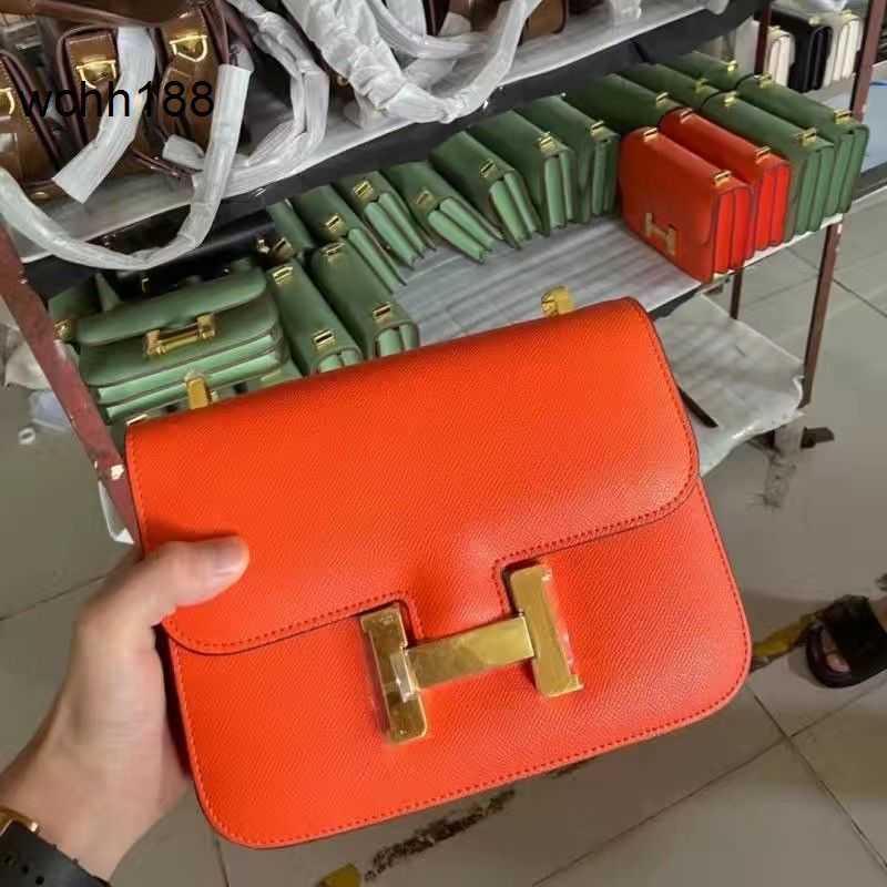

Square 2023 Designer Crossbody Bags Constances Fashion Single Button Leather Bag Shoulder Flight Small Tofu P7jm, Rose red