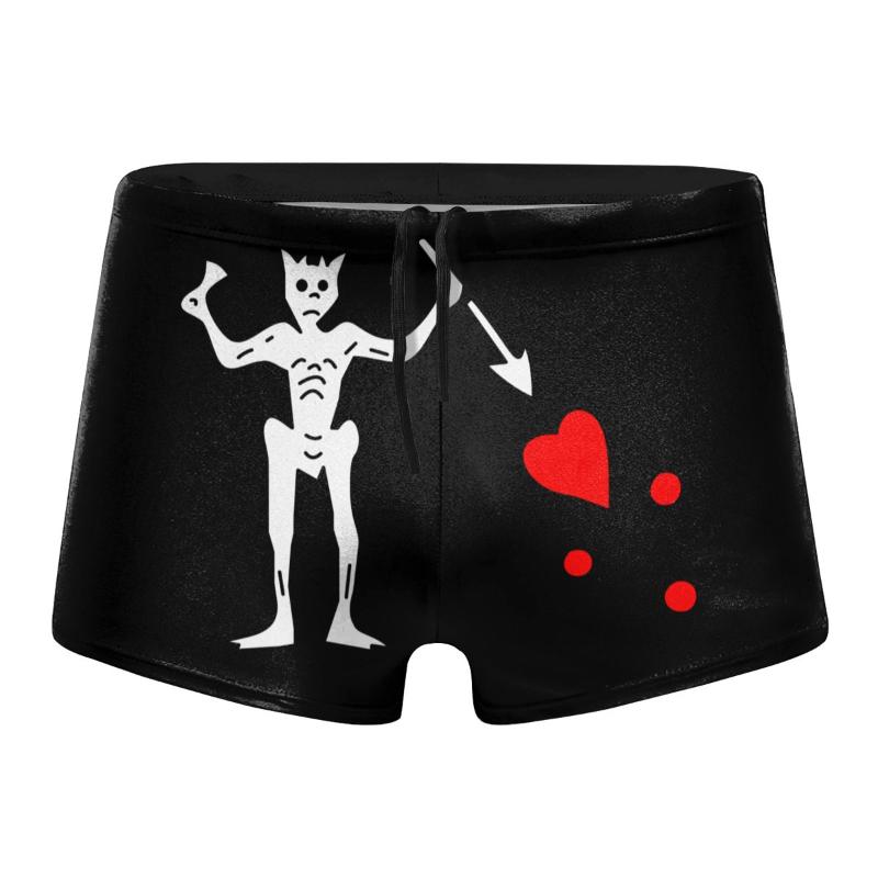 

Men's Shorts Summer Man's Black Beard Blackbeard Edward Teach Pirate Beach Swimwear Adult Swimming Trunks Swimsuit, Black1