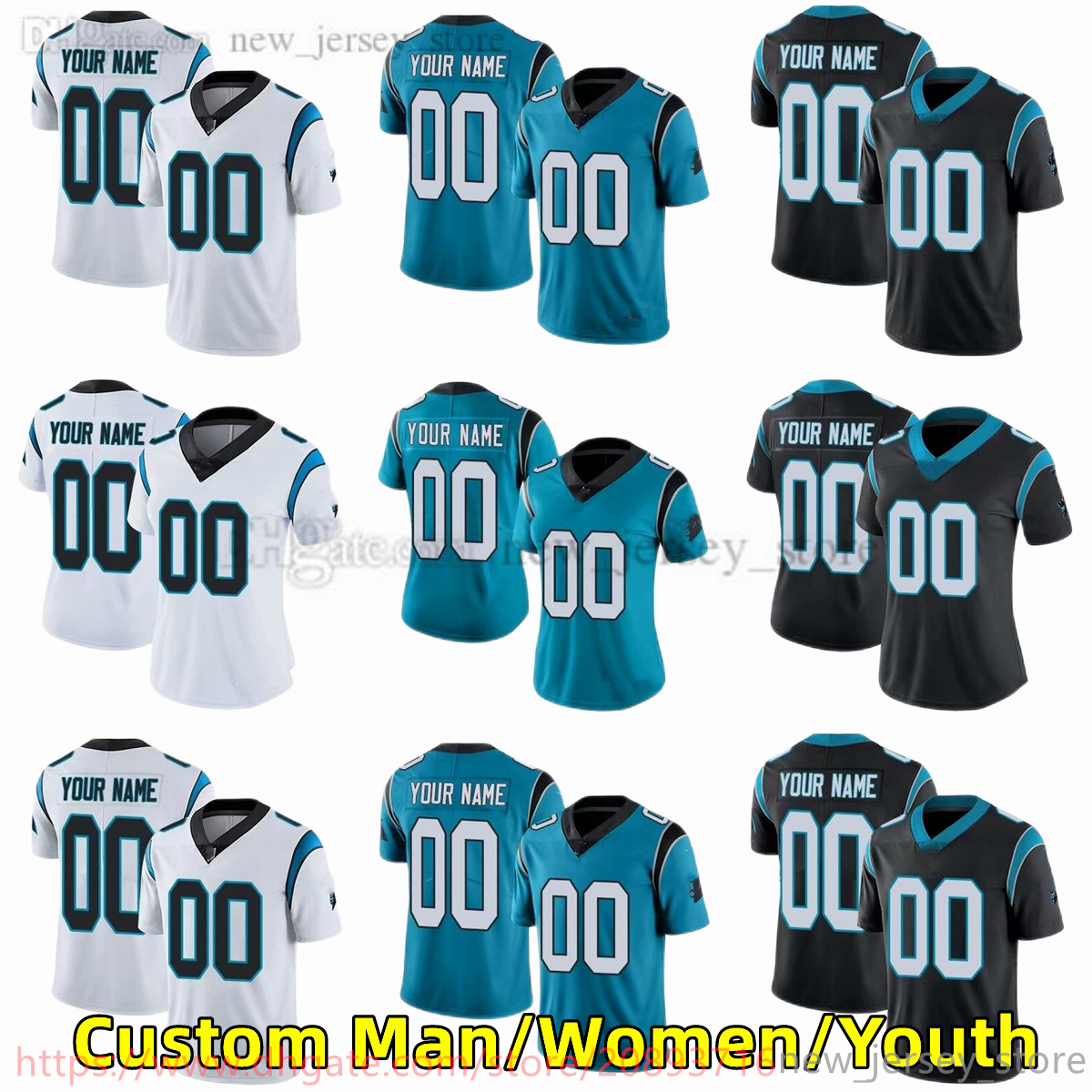 

Custom S- NCAA Football Jersey Stitched 6 BakerMayfield 1 CamNewton 22 ChristianMcCaffrey 59 LukeKuechly 2 DJMoore 14 SamDarnold 79 IkemEkwonu Jerseys, Men only s-6xl