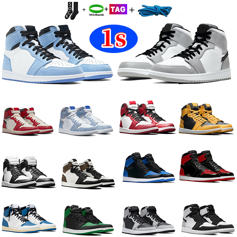 

Jumpman Basketball Shoes jordens 1 Light Smoke Grey jorden1s University Blue Chicago Lost and found Hyper Royal Black White Shadow Pine Green Mocha Men Women Sneaker, 33igloo