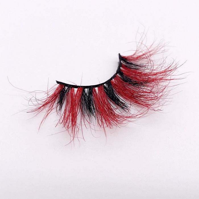 

Make up eyelash color false eyelashes lash 25mm Colored Mink Hair Natural Dense Exaggerated Eyelash Soft and Comfortable wear