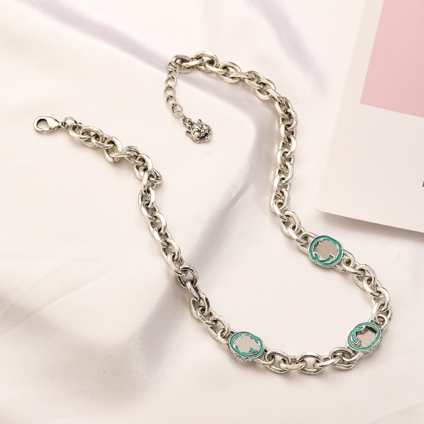 

925 Sliver Plated Necklaces Designer Womens Choker Letter Pendant Statement Stainless Steel Fashion Womens Necklace Wedding Jewelry Gift Accessories ZG2055