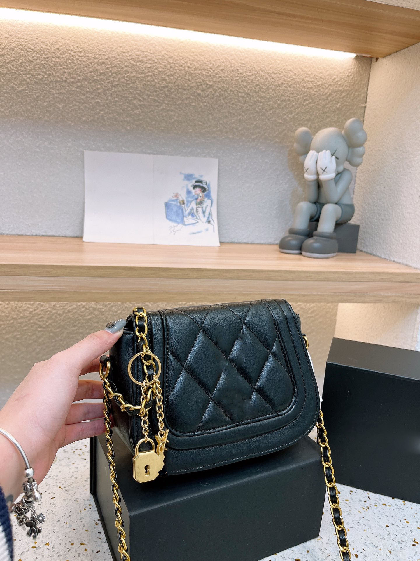 

New Classics Handbag Shoulder Bag Brand LOULOU Y-Shaped Designer Seam Leather Ladies Metal Chain Clamshell Messenger Chain Bags Wholesale Lock bag, ..