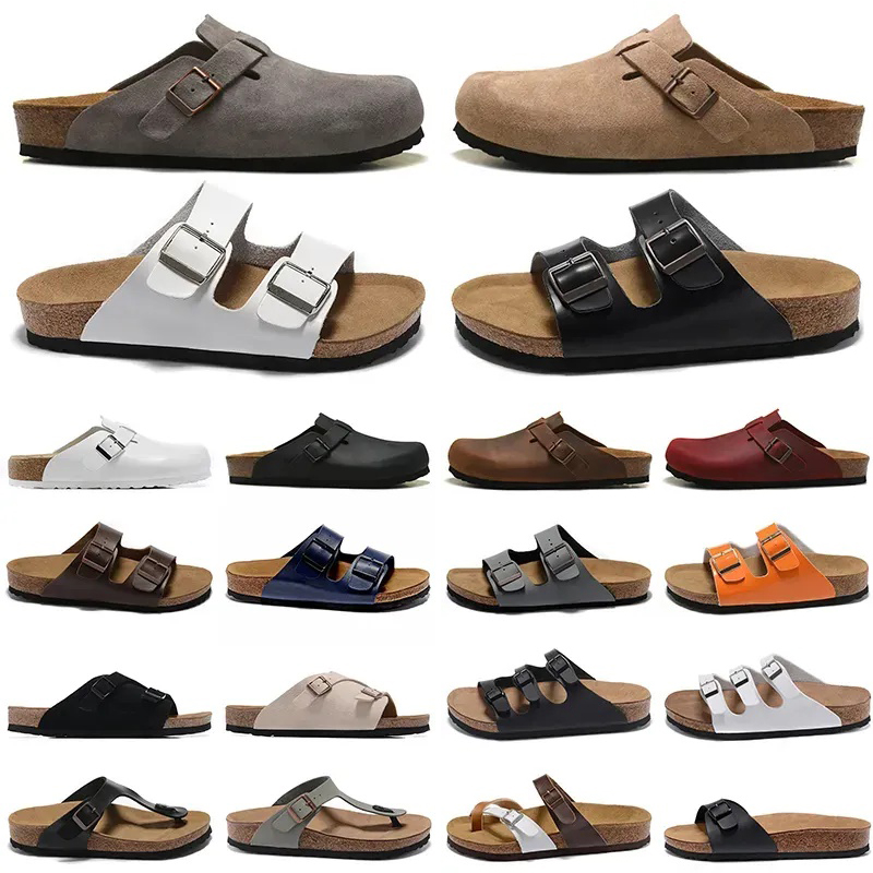 

Designer birkenstock Sandals birks boston clog arizona gizeh men women summer autumn slippers Leather felt Sliders Buckle Strap flaCasual Shoests cork 35-46, Color#67