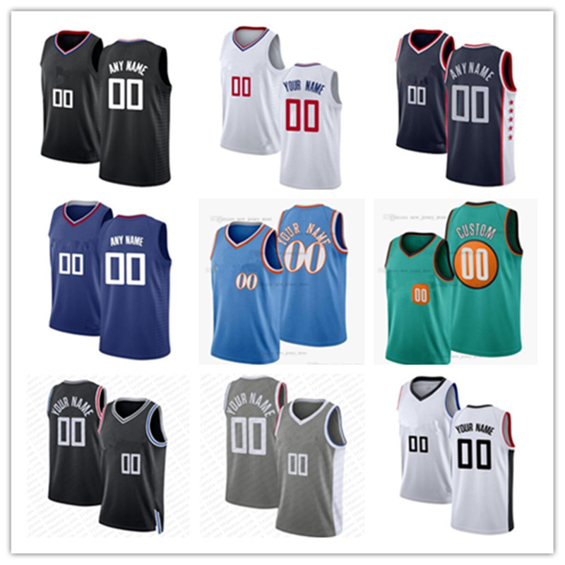

Custom Basketball Jersey Men Women youth Paul 13 George Kawhi 2 Leonard 24 Norman Powell Ruussell 0 Westbrook 10 Eric Gordon 5 Bones Hyland jerseys, Color