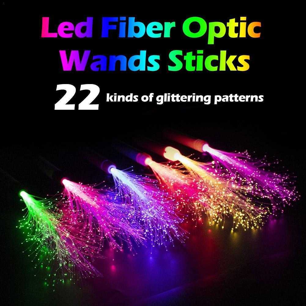 

LED Light Sticks 1pcs LED Light Up Fiber Optic Wands Glow Sticks Flashing Concerts Rave Party Birthday Favors Goodie Fillers Battery Include