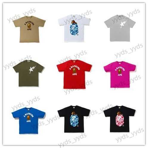 

Men's T-Shirts Ape Head Cherry Blossom Letter Camo Print Men's and Women's Loose Cotton Cylinder Short Sleeve T-shirt T230328, K001 white