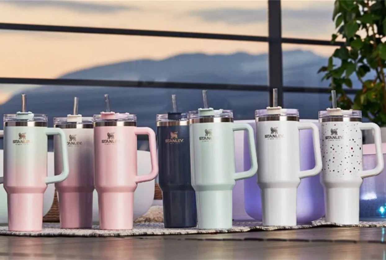 

With Logo Stanley 40oz Mug Tumbler With Handle Insulated Tumblers Lids Straw Stainless Steel Coffee Termos Cups tt0327, Teal