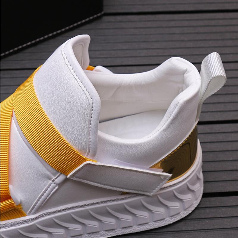 High top casual shoes men burst small white shoes fashion thick sole sports casual board shoes tide increase soft sole shoes A6