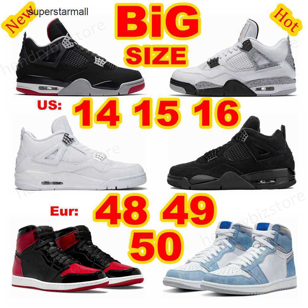 

Big Long Size 14 15 16 4S Basketball Shoes 4 Motorsports Cement White Oreo Metallic Red Thunder Jumpman Eur 48 49 50 1S Chicagos Patent Bred, 4 color#6