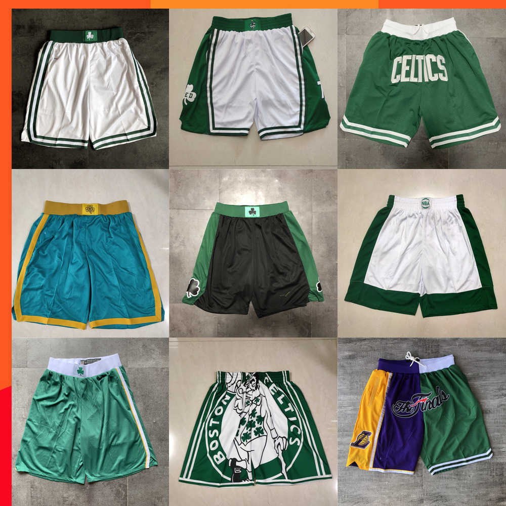 

Boston''Celtics''Shorts mens Throwback Basketball Shorts pocket Basketball 33 Larry Bird Jayson 0 Tatum Jaylen 7 Brown, Color