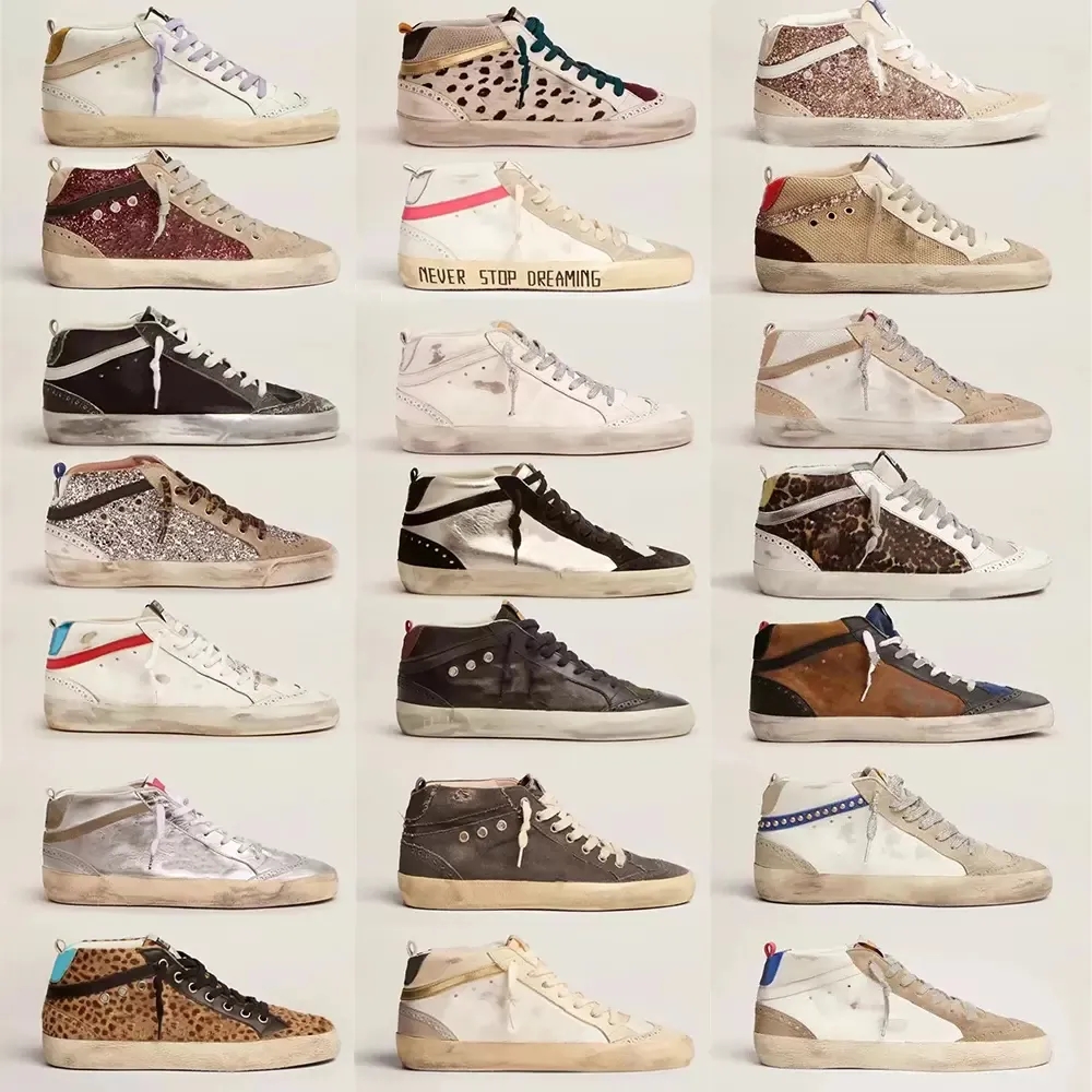 

2023 Designer Slide Star Mens Casual Shoes sandals Dirty Double Golden Italian Shoe Lace Up Vintage Women Outdoor Trainers Yellow Bottom Dupe Do-Old Dirty, 11