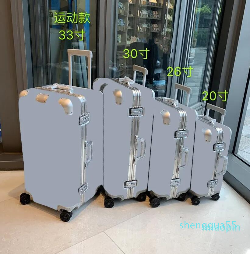 

22 suitcase Joint development designer Fashion bag Boarding box large capacity travel leisure holiday trolley case aluminum magnesium alloy 233