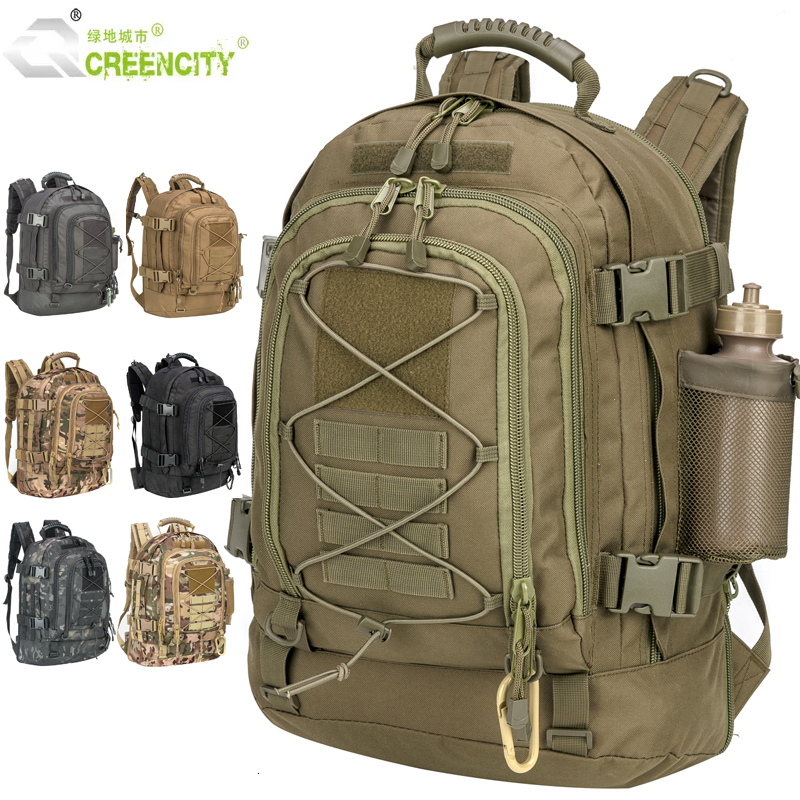 

Backpack 60L Men Military Tactical Backpack Molle Army Hiking Climbing Bag Outdoor Waterproof Sports Travel Bags Camping Hunting Rucksack 230328, Light brown atacs
