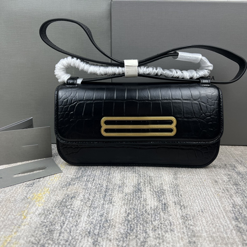 

Shoulder Bag Designer Luxury Crossbody Bags 10A Mirror quality Gossip Chain Bag 23.5CM Crocodile Leather Flap Bags With Box BAL02