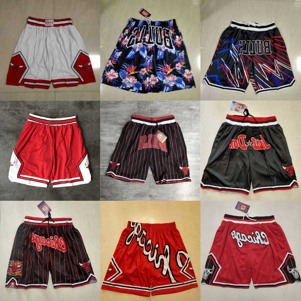 

2023 Chicago''Bulls''men Throwback Basketball Shorts pocket, Color