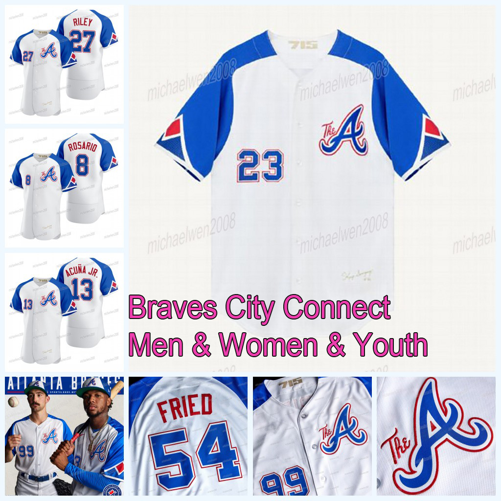 

Braves 2023 City Connect Jersey Austin Riley Michael Harris II Spencer Strider Ronald Acuna Jr. Eddie Rosario Matt Olson Max Fried Ozzie Albies Marcell Ozuna Atlanta, Men flex base