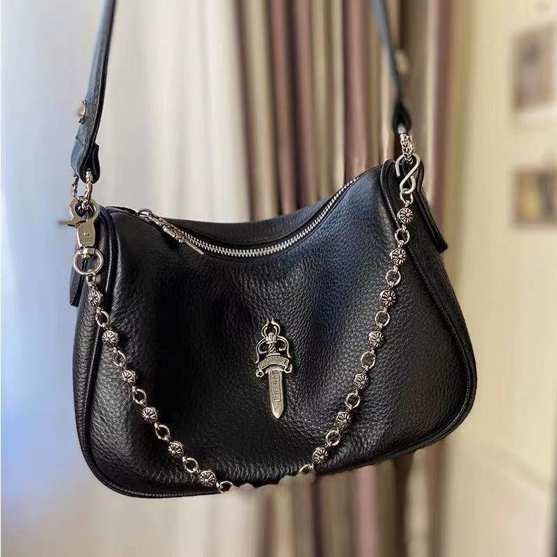 

Waist Bags 2023 Luxury Handbag Shoulder Chrome Leather Fashion Christ Cross Chain Heart Women's Underarm Gifts 230327, White