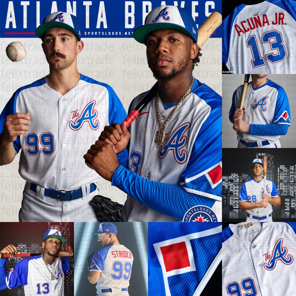 

2023 Braves New City Connect jersey Ronald Acuna Jr. Austin Riley Matt Olson Ozzie Albies Max Fried Kirby Yates Spencer Strider Michael Harris II Eddie Rosario, 2023 youth s-xl navy