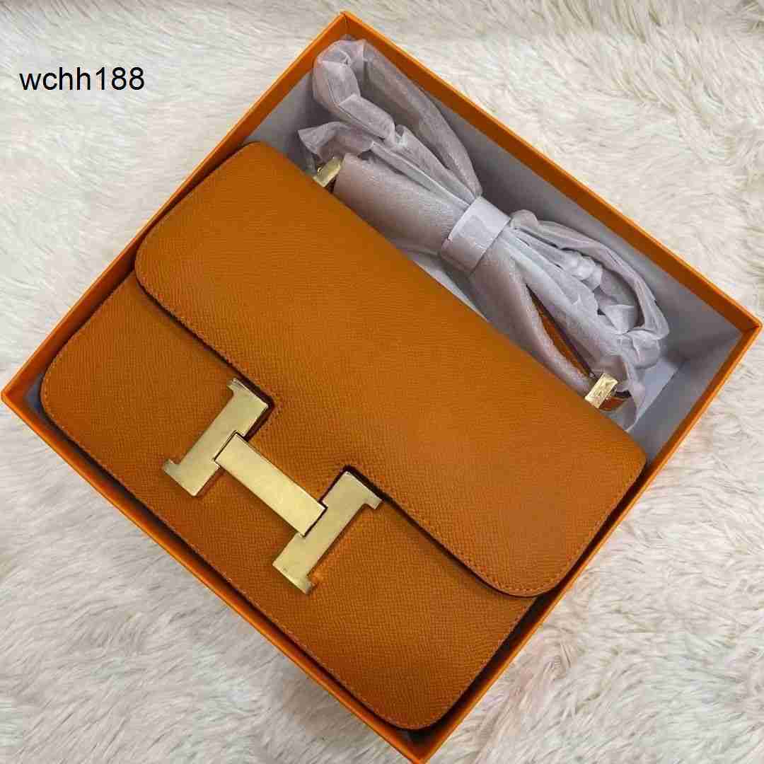 

Purse Fashionable Handprint Constances 2023 Bag Super Buckles Designer Bags Cow Leather Women's Shoulder Crossbody 06s1, Elephant grey