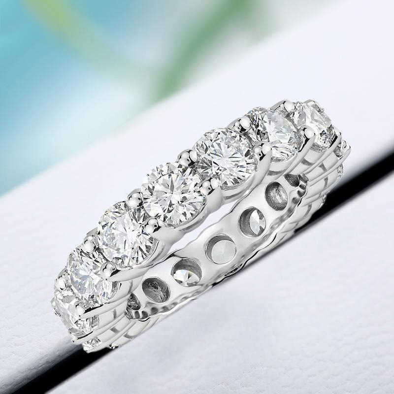 

Band Rings IOGOU 5mm 7cttw 3mm 3cttw D Color Moissanite Wedding Band Ring 925 Sterling Silver Eternity Band Rings For Women Girls Jewelry Z0327
