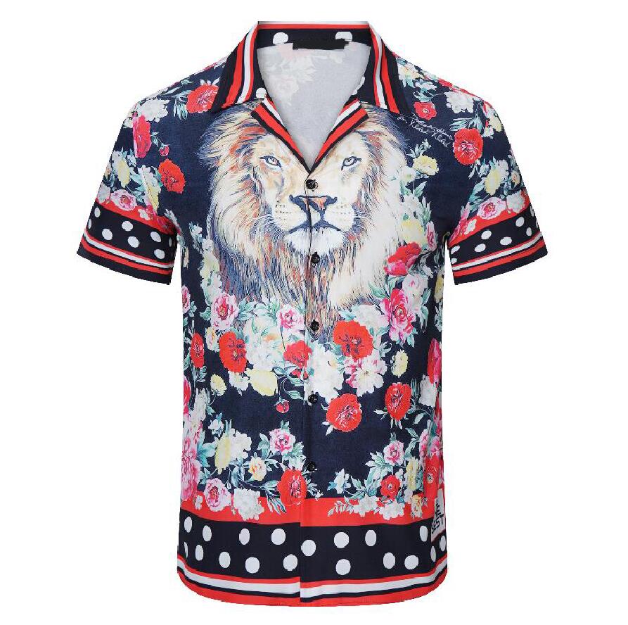 Mens Designer Shirts Summer Short Sleeve Casual Shirts with Letters Loose Polos Beach Shirt Breathable Tshirts Tees Top Clothing Multi Styles M-3-image-854587928