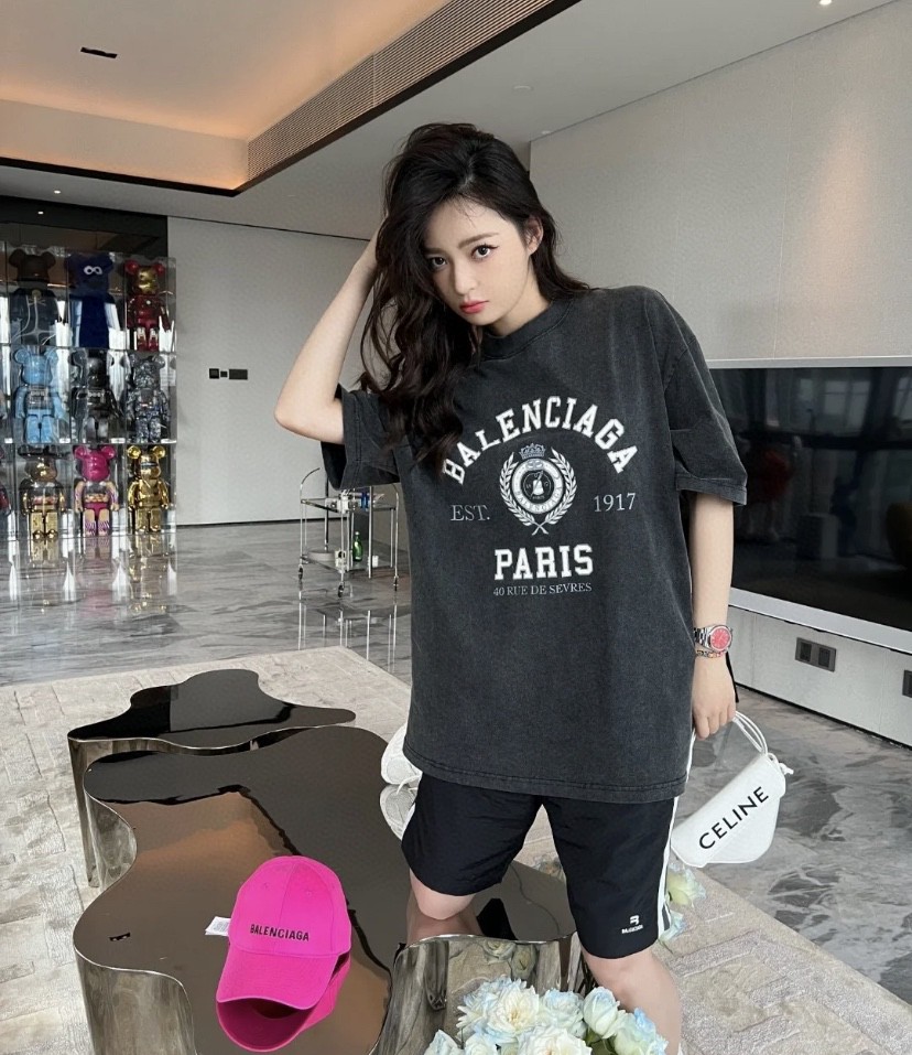 2023 Women Designers t shirts Men's Plus Tees 1917 Wheat ear print short sleeve Man Crew Neck Streetwear black xinxinbuy XS S M L