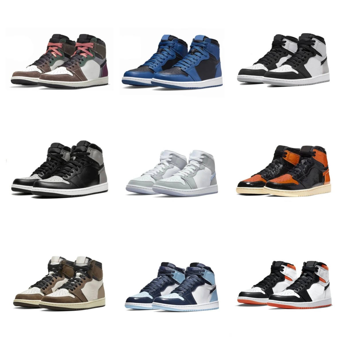 

OG men women High 1s Basketball Shoes Chicago Lost Found Gorge Green Stage Haze Diamond Dark Mocha Patent Bred Panda University Blue jumpman 1 retro mens trainer, 48