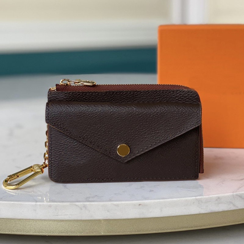 

Designer Zipped Credit Card Holder Women Mini Organizer Coin Purse Bag Belt Charm Key Pouch M69431, With box