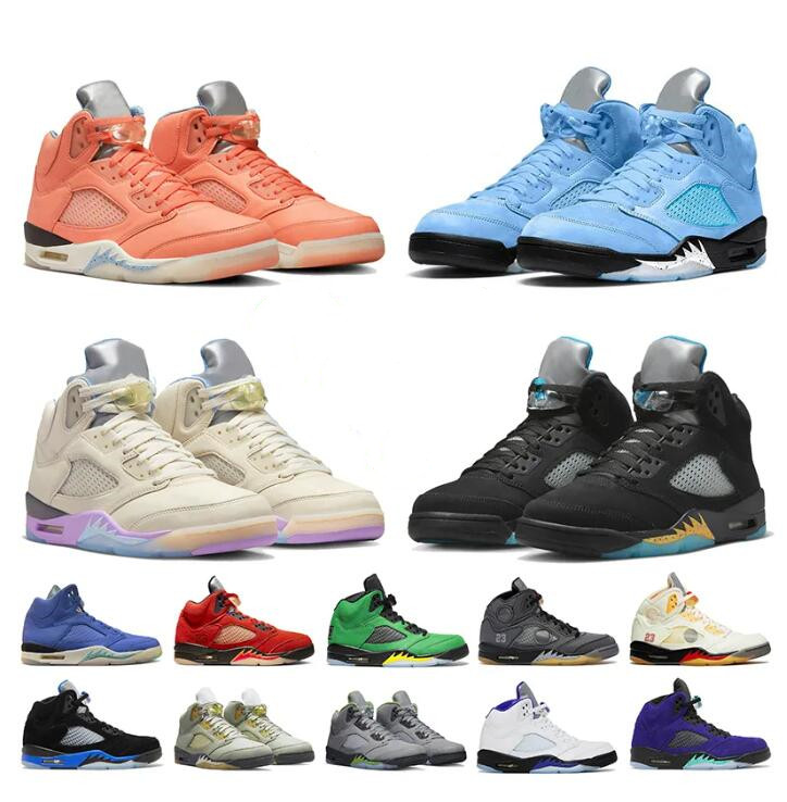 

Jumpman 5 Basketball Shoes Men Aqua UNC 5s Green Bean Dark Concord Racer Blue Raging Bull Red Suede Jade Horizon Sail What The Easter Mens Trainers Sport Sneakers 40-47