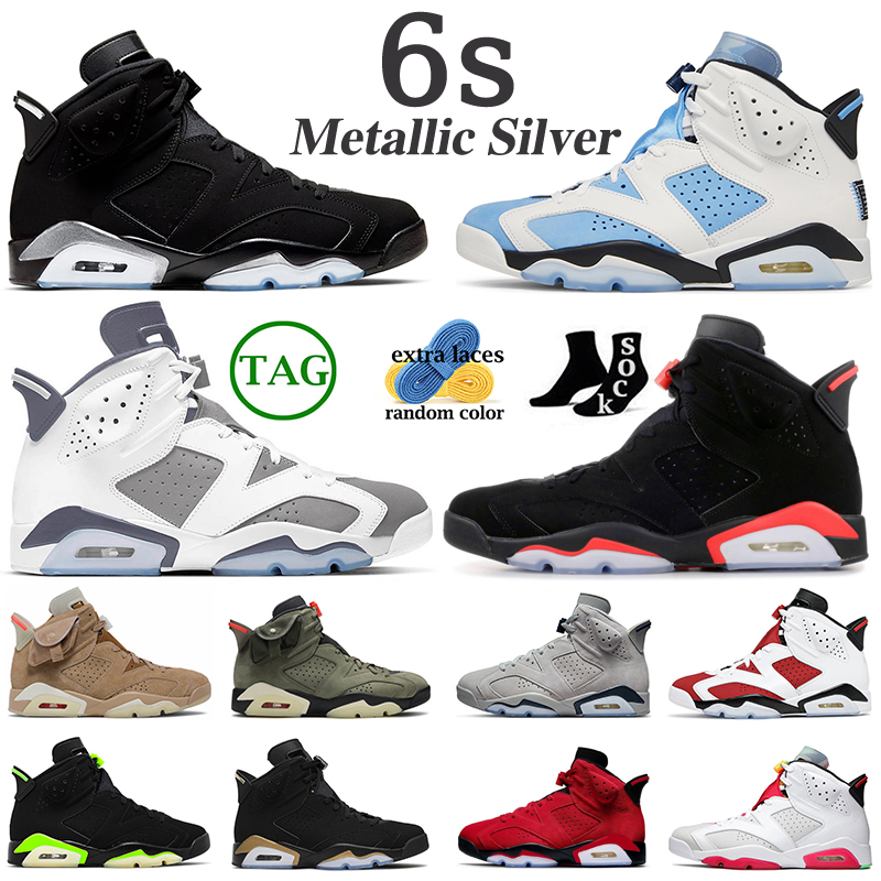 

2023 Outdoor Shoes jumpman 6s 6 retro j6 Cool Grey Georgetown UNC Black Metallic Silver Carmine British Khak basketball shoe Black Cat Bred trainers sports sneakers, Olive