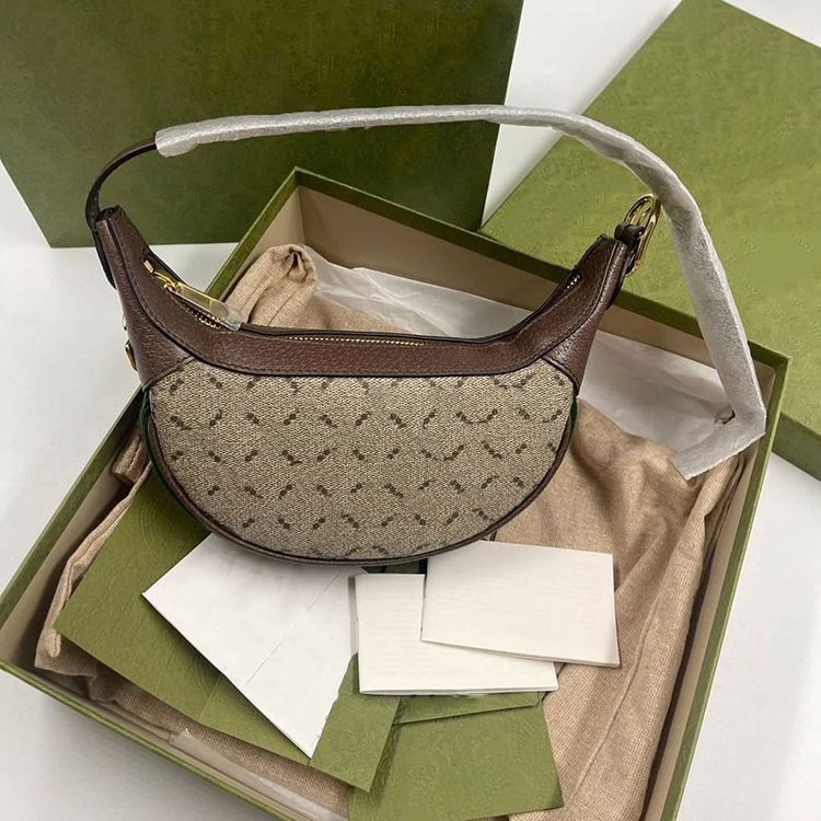

Nylon Double G Half moon bag Luxury Designer Ophidia Mini underarm Shoulder Bags Women canvas crossbody handbag Man messenger clutch tote purses fashion hand bag