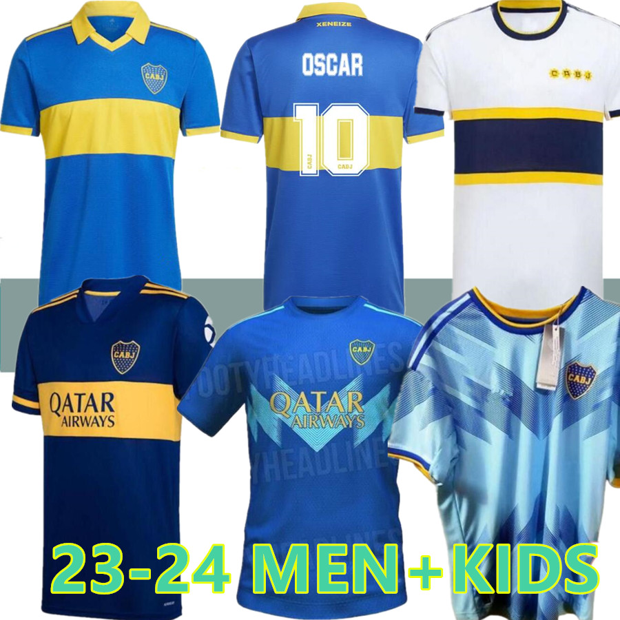 

22 23 Boca Juniors MEDINA VILLA Soccer Jerseys fans player FERNANDEZ BENEDETTO ZEBALLOS MARADONA maillots ROMERO VARELA VAZQUEZ Football Shirts men kids Uniforms, 21-22 third kit+socks
