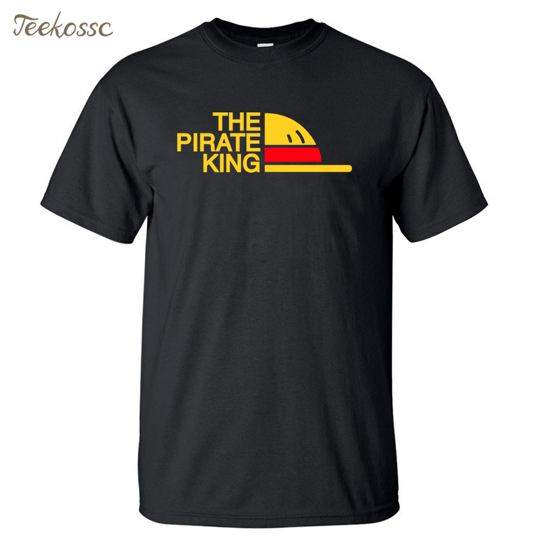

Men's T-Shirts Brand T-Shirt Men The Pirate King T Shirt Mens Luffy Tshirt Summer Tees Japanese Anime Cotton Short Sleeve Men's 230327, Black