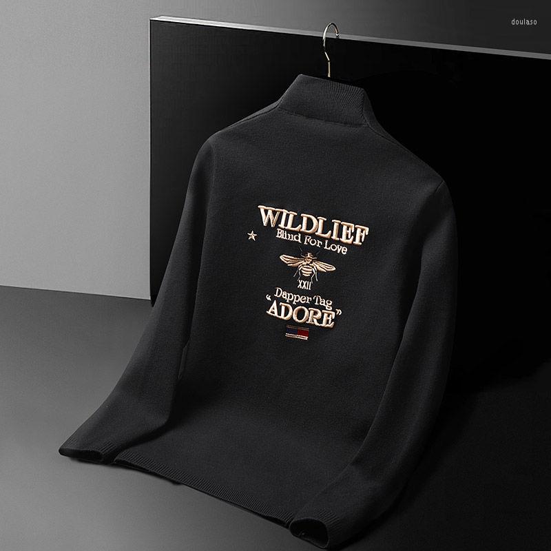 

Men's Sweaters European And American Trend Embroidery Cardigan Men's Spring Autumn Sweater 2023 Outer Casual Coat, Beige