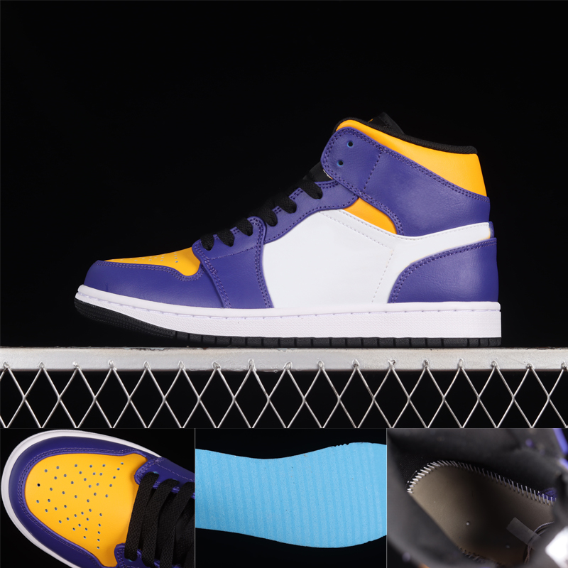 

Top Quality Jumpman 1 Mens Womens Basketball Shoes Mid Dark Concord White Black Taxi DQ8426-517 Men Women Designers Sports Sneakers Trainer Shoe