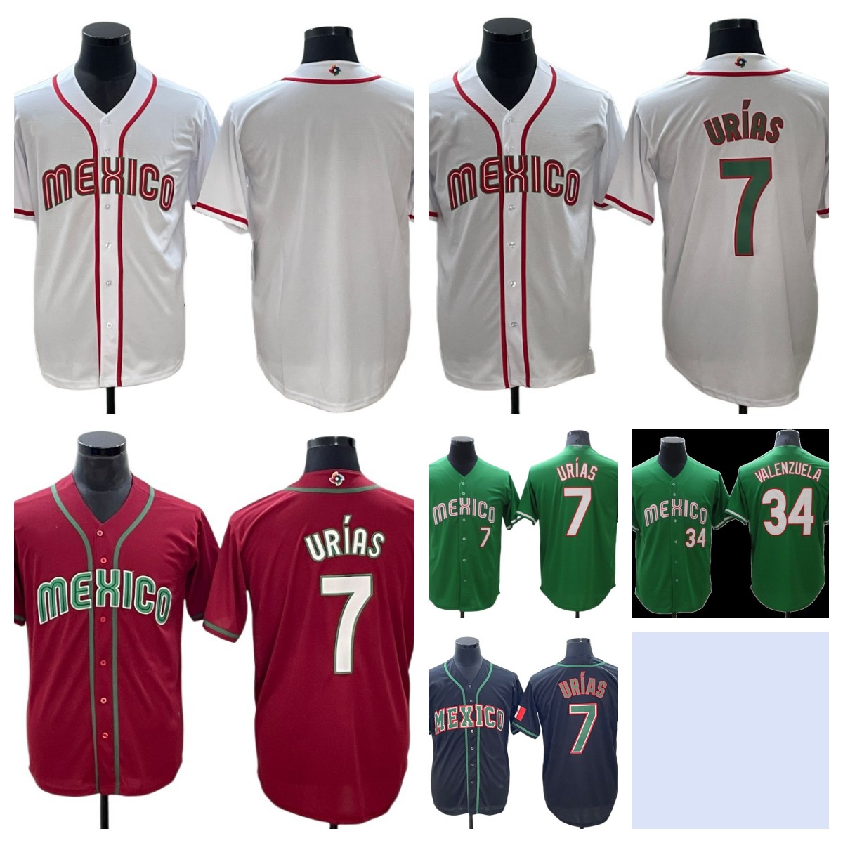 

Mexico 2023 WBC Jersey World Baseball Classic Alex Verdugo Felipe Gonzalez Victor Castaneda Jose Cardona Luis Cessa Manny Barreda Javier Assad Jonathan Aranda, As pic