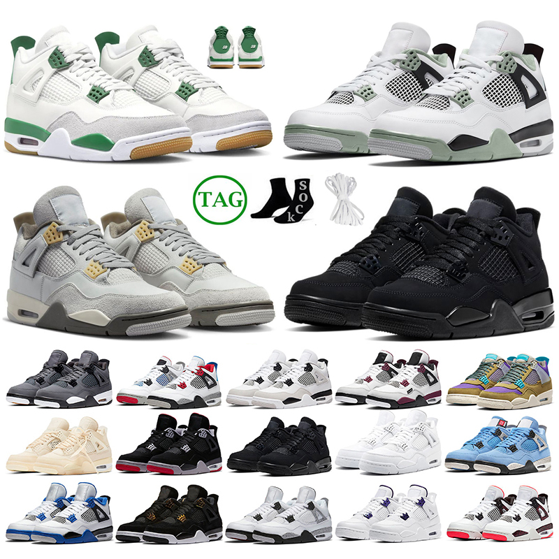 

2023 Jumpman 1 Basketball Shoes Starfish Denim 1s Lost And Found Patent Bred Red Thunder 4 4s White Oreo Sail Military Black Cat Yellow Toe Trainers Sneakers OMstore, 001 36-45