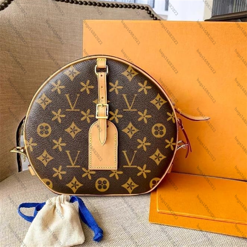 

Luxury BOITE CHAPEAU SOUPLE bag women shoulder crossbody bag designer bag handbag Hat box round cake bag louise viuton shoulder bag lv purse chain bags, Add box
