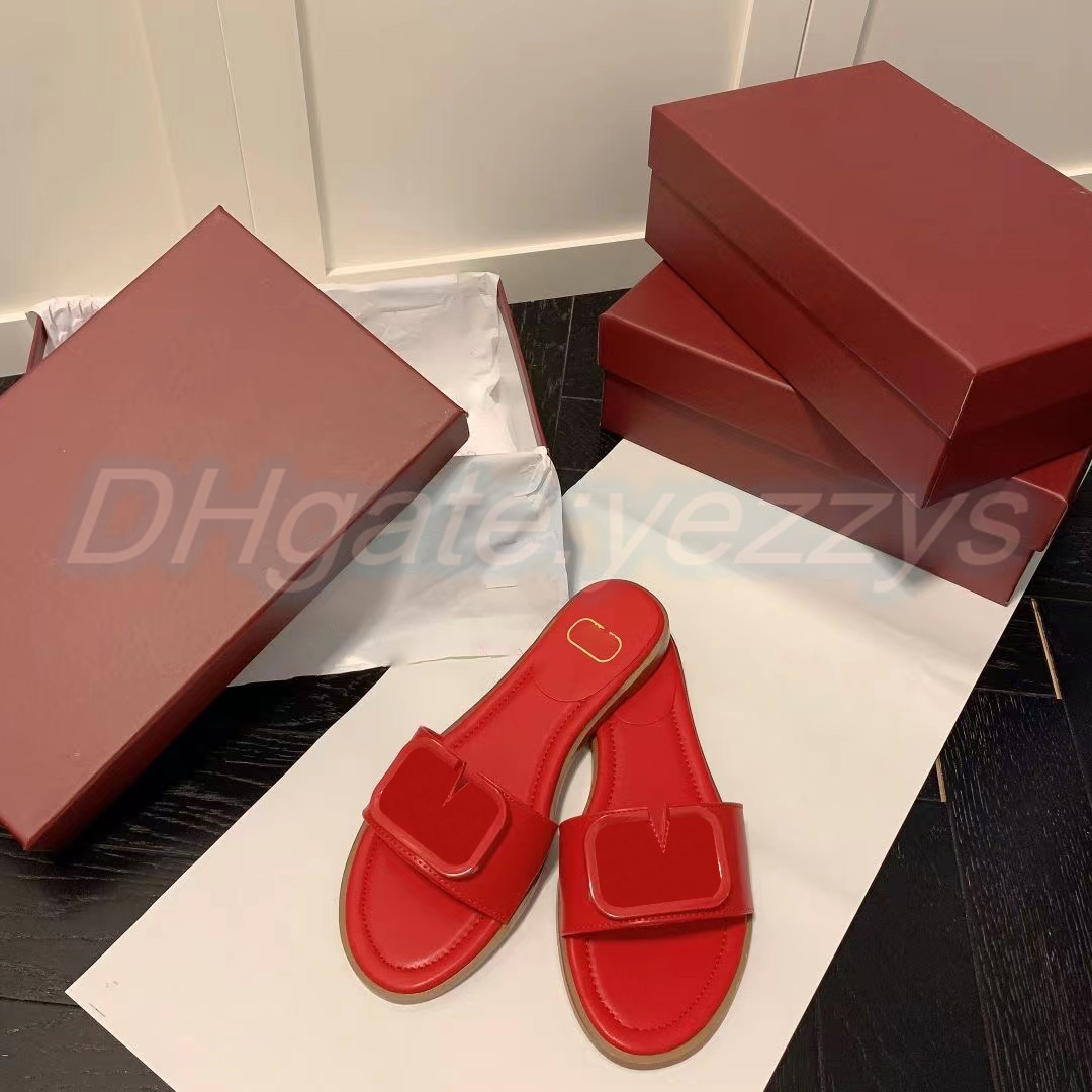 

luxury designer woman sandal vlogo man slipper signature shoe grainy slide cowhide accessory Platform Chunky rubber Embossed with dust bag, #1