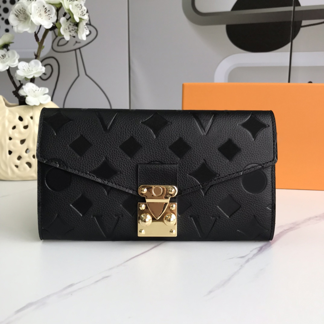 

Fashion designer wallets luxury METIS purses womens envelope wallet high-quality embossed flower letter Empreinte credit card holder money clutch bags with box, 62459#embossed monogrames