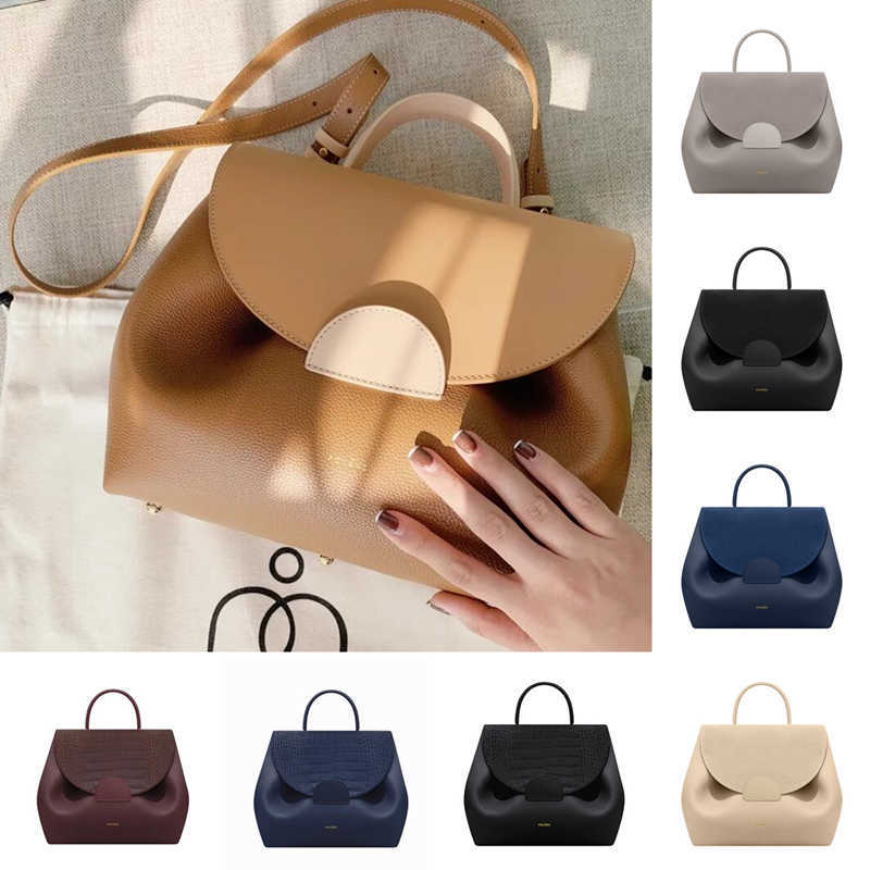 

Smiley Face Design Polene Number One Shoulder Bags Trio Camel Crossbody Commuter Bag 7A Cowhide Designer Handbag Women Backpacks Luxury Lady Purses Soft Totes, Add box + dust bag