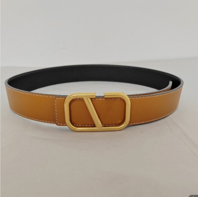 

Mens Designer Belts Luxurys Genuine Leather Belt For Women Ceinture Fashion Ladies Woman Waistband Girdle Gurtel V buckl Belts Letter Gold Buckle, Separate