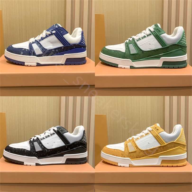 

Top Designer Sneakers Classic Men Trainer Casual Shoes Vintage Platform Trainers Denim Monograms Shoes Rubber Canvas Leather Sneaker size 35-45